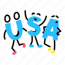 usa, letters, alphabets, usa independence, typography