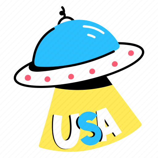 Flying saucer, ufo, alien ship, spacecraft, space travel sticker - Download on Iconfinder