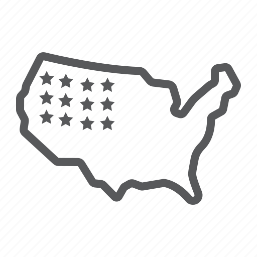 America, american, country, geography, map, shape, usa icon - Download on Iconfinder