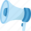 megaphone, announce, promote, speaker, loud 