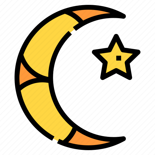 Astronomy, isiam, moon, muslim, night, star, weather icon - Download on Iconfinder