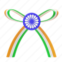 indian, flag, ribbon, national, india, nation, decoration, celebration 