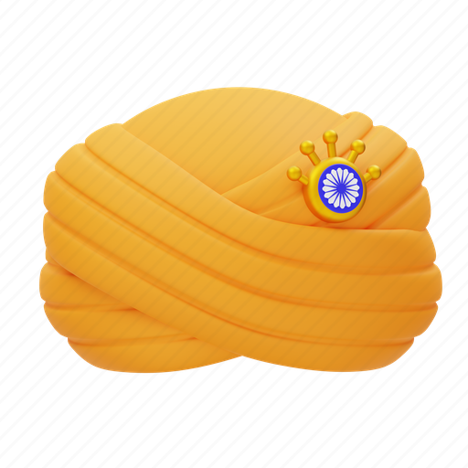 Turban, headdress, india, indian, fashion, hat, clothes 3D illustration - Download on Iconfinder