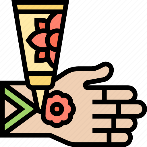 Henna, painted, hand, traditional, art icon - Download on Iconfinder