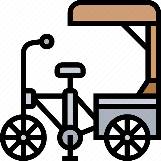 Rickshaw, bike, transportation, vehicle, service icon - Download on Iconfinder