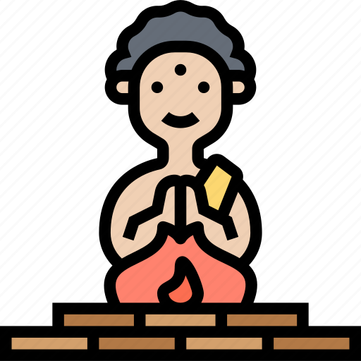 Yagna, worship, fire, hinduism, ritual icon - Download on Iconfinder