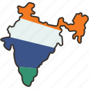 india, map, country, national, geography