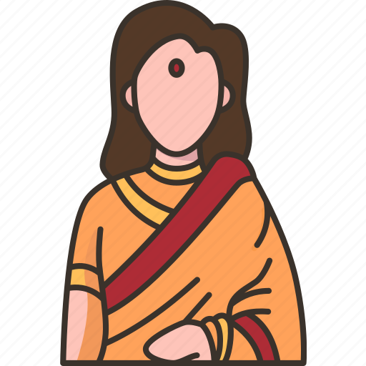 Indian, nationality, traditional, woman, costume icon - Download on Iconfinder