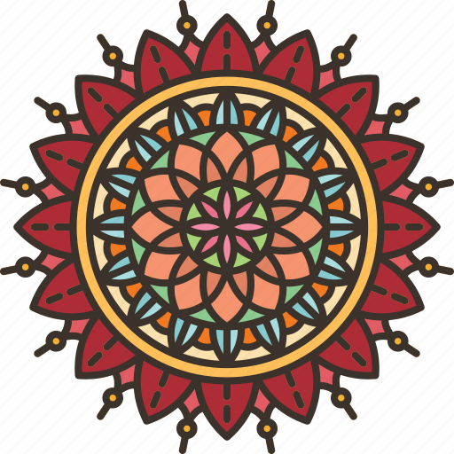 Mandala, design, spiritual, traditional, indian icon - Download on Iconfinder