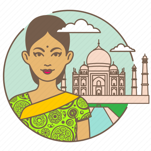 Avatar, bindi, india, indian, sari, taj mahal, woman icon - Download on Iconfinder