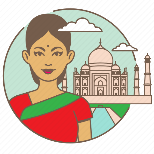 Avatar, bindi, india, indian, sari, taj mahal, woman icon - Download on Iconfinder