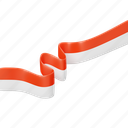 indonesian, flag, ribbon, indonesia, national, independence, celebration, nation flag, decoration 