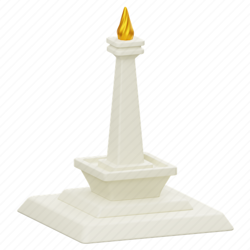 National, indonesia, indonesian, independence, celebration, decoration, monument national 3D illustration - Download on Iconfinder