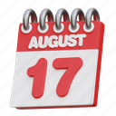 17 august, calendar, event, date, independence day 