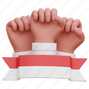 indonesia, independence, hand, flag, independence day 