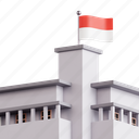 building, monument, architecture, landmark, indonesian heroes day, 3d icon, 3d illustration, 3d render, indonesia 