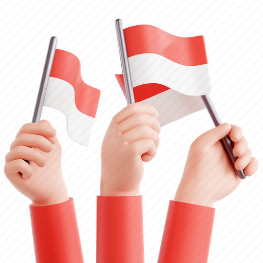 Flag, national, pride, indonesian heroes day, 3d icon, 3d illustration, 3d render 3D illustration - Download on Iconfinder
