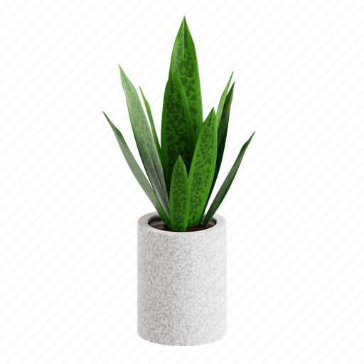 Fake, snake, indoor plant, botanical, gardening, nature, plant 3D illustration - Download on Iconfinder