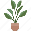 cast, iron, plant, house, pot, botanical 