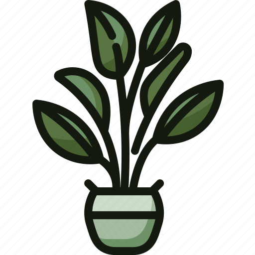 Cast, iron, plant, indoor, house, pot, botanical icon - Download on Iconfinder