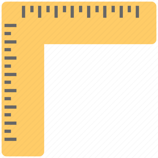 Architect ruler, measuring tool, scale, square ruler, try square icon - Download on Iconfinder