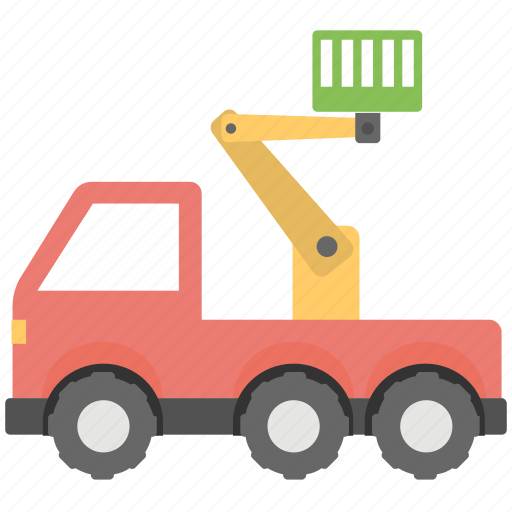 Cherry picker, hydraulic lift, mobile crane, scissor lift, truck crane icon - Download on Iconfinder