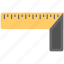 architect ruler, measuring tool, scale, square ruler, try square 