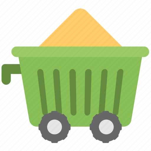 Cement cart, construction cart, mine chariot, mine trolley, minecart icon - Download on Iconfinder
