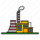 nuclear plant, chimney, structure support, factory, power house, radioactive area