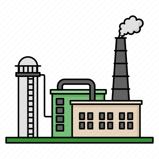 Industry, factory, manufacturing, plant, warehouse, chimney icon - Download on Iconfinder