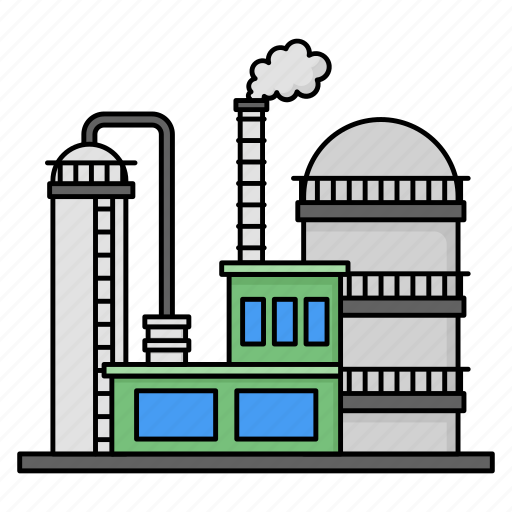 Industry, factory, manufacturing, plant, warehouse, chimney icon - Download on Iconfinder