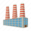 cartoon, chimney, energy, factory, industry, power, station 