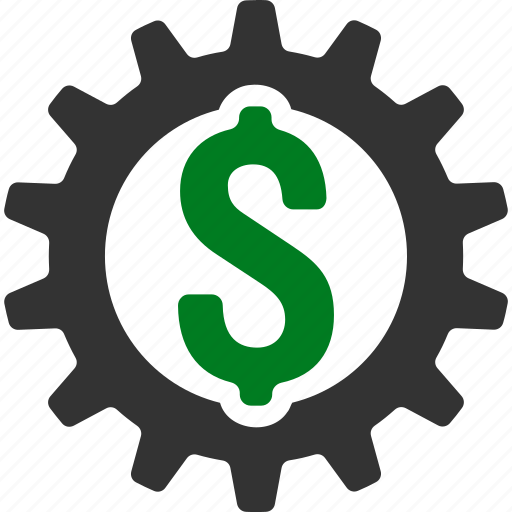 Dollar, finance, money, banking, business, financial industry, gear icon - Download on Iconfinder