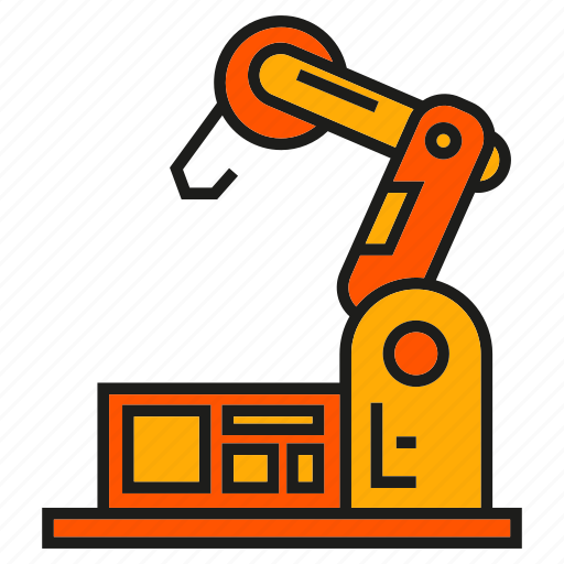 Cnc, industry, machine, manufacturing, production, robot, robotic arm icon - Download on Iconfinder