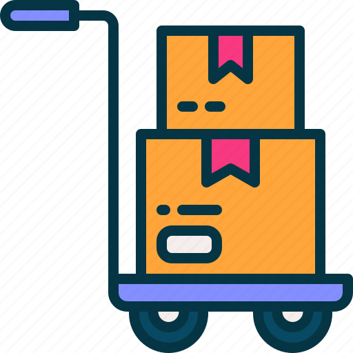 Trolley, cart, box, delivery, shipping icon - Download on Iconfinder