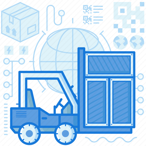 Box, crate, equipment, forklift, storage, tool, warehouse icon - Download on Iconfinder