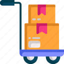 trolley, cart, box, delivery, shipping