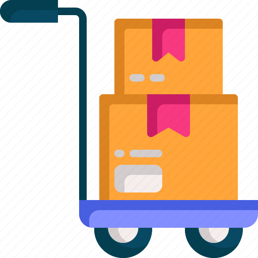 Trolley, cart, box, delivery, shipping icon - Download on Iconfinder