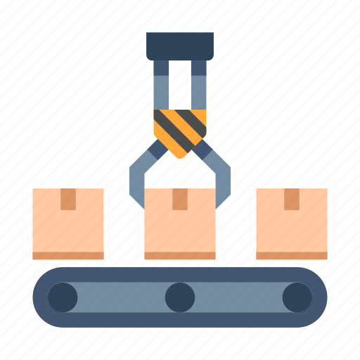 Conveyer, delivery, factory, industry, manufacturing, production, transportation icon - Download on Iconfinder