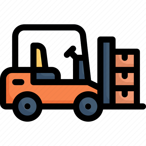 Industry, manufacturing, factory, production, forklift, truck, logistic icon - Download on Iconfinder