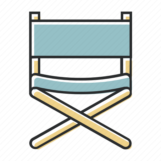 Chair, directors, film, hollywood, industry, line, movies icon - Download on Iconfinder