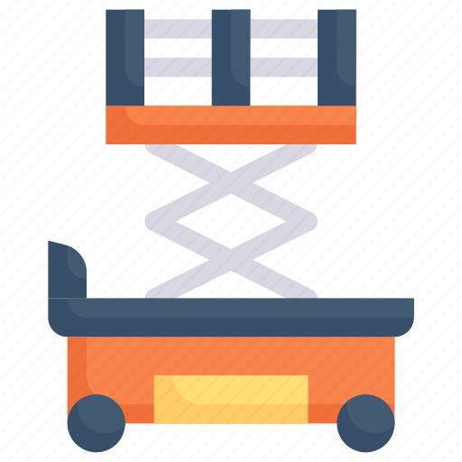 Industry, manufacturing, factory, production, scissor lift, hydraulic, cherry picker icon - Download on Iconfinder