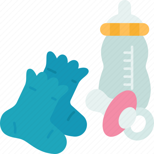 Baby, bottle, pacifier, socks, accessories icon - Download on Iconfinder