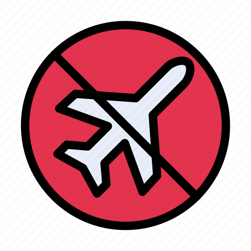 Banned, block, flights, stop, transport icon - Download on Iconfinder