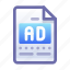 ad, advertisement, document, file 
