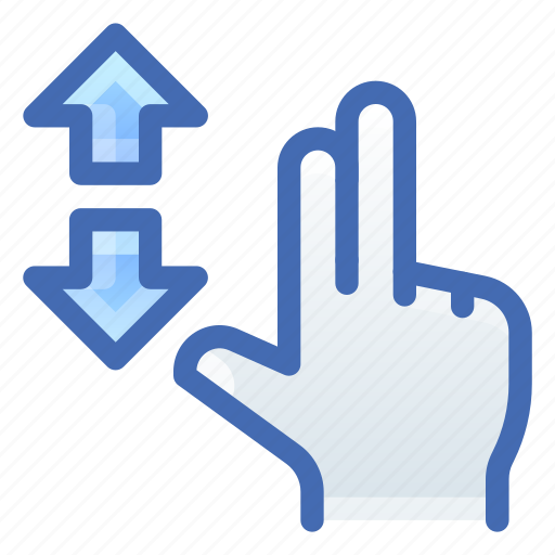 Two, fingers, vertical, scroll icon - Download on Iconfinder
