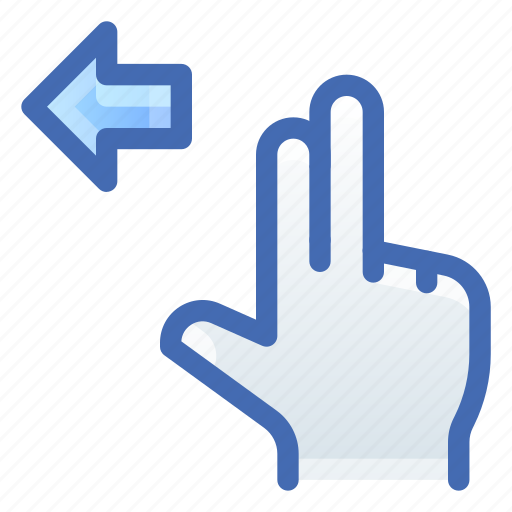Two, fingers, scrool, left, gesture icon - Download on Iconfinder