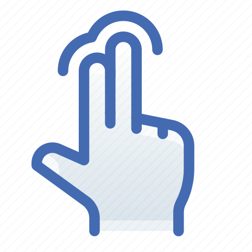 Touch, two, fingers, gesture icon - Download on Iconfinder