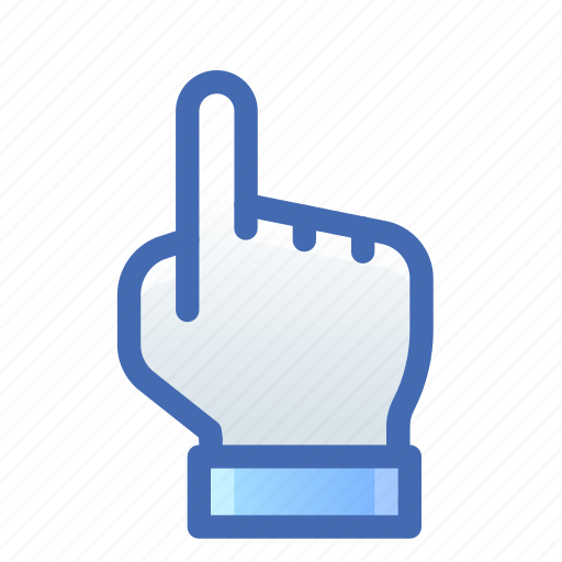 Hand, one, finger, gesture icon - Download on Iconfinder