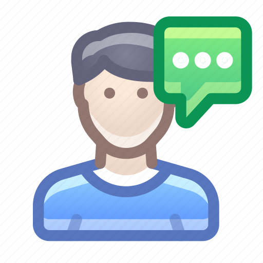 User, chat, message, man icon - Download on Iconfinder